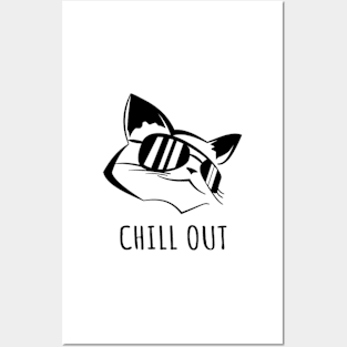 Chill out, casual cat with sunglasses Posters and Art